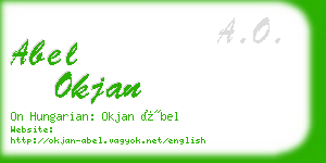 abel okjan business card